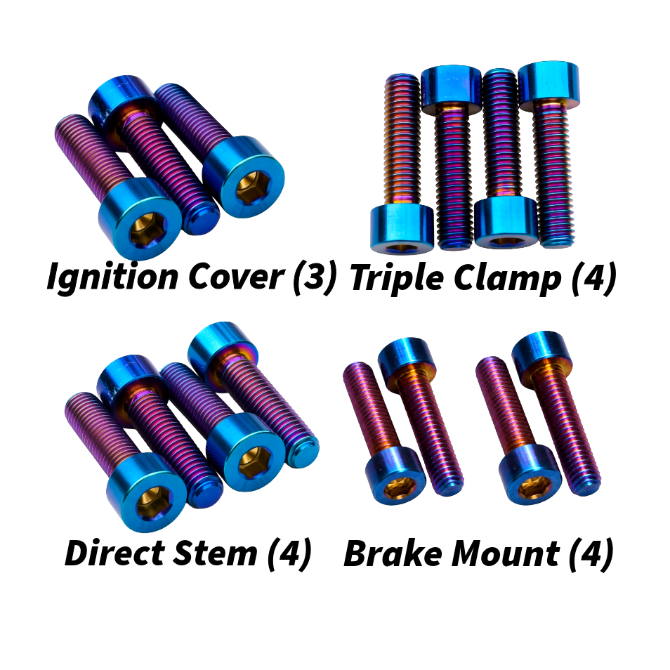 Mini Moto "Value" Cockpit Cleanup Titanium Bolt Kit